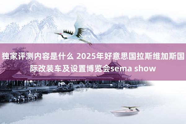 独家评测内容是什么 2025年好意思国拉斯维加斯国际改装车及设置博览会sema show