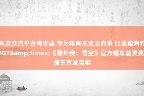 车友交流平台有哪些 专为年青东谈主而来 比亚迪海豹06GT&times;《黑外传：悟空》官方痛车首发亮相