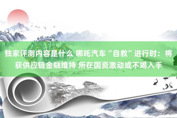 独家评测内容是什么 哪吒汽车“自救”进行时：将获供应链金融维持 所在国资激动或不竭入手